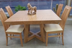 פינת אוכל 120X120 VERONA עץ אלון