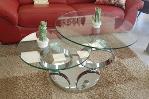 שולחן סלון עגול כפול נרוסטה 8857