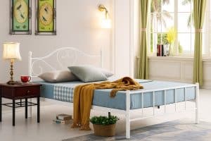 מיטה זוגית 140X190 דגם מורן (שחור / לבן)