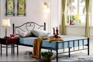 מיטה זוגית גדולה 160X190 דגם מורן (שחור / לבן)